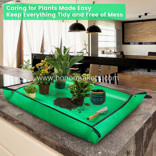Green Large Repotting Mat for Indoor Plant Transplanting Gardening Gifts for Women & Men garden bonsai tools